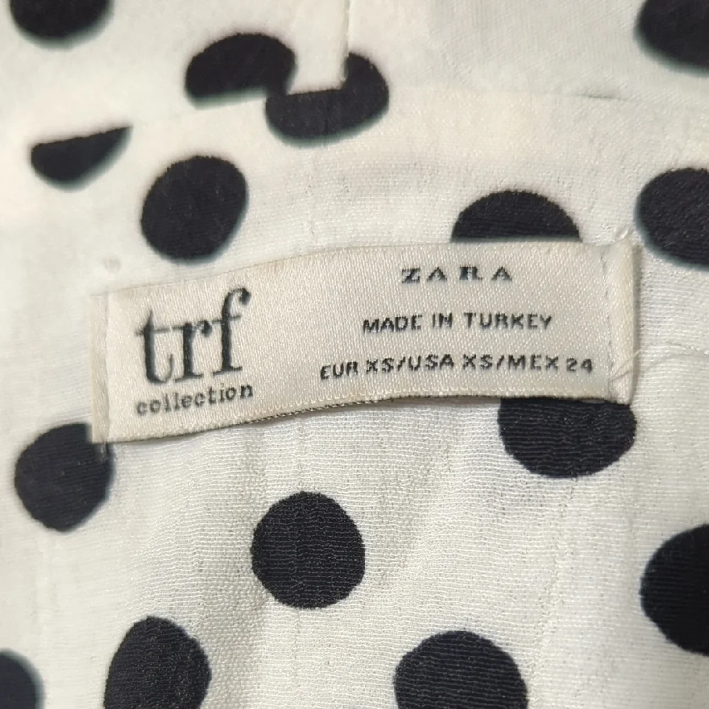 Zara TRF Viral Polka Dot Wrap Blouse with 3/4 Puff Sleeves